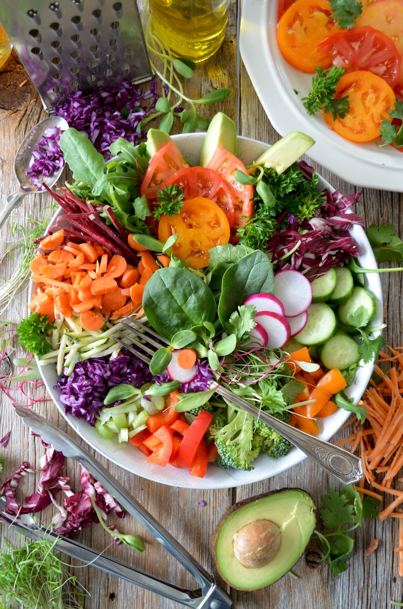 Fresh Veggie Salad — crisp vegetables and leafy greens